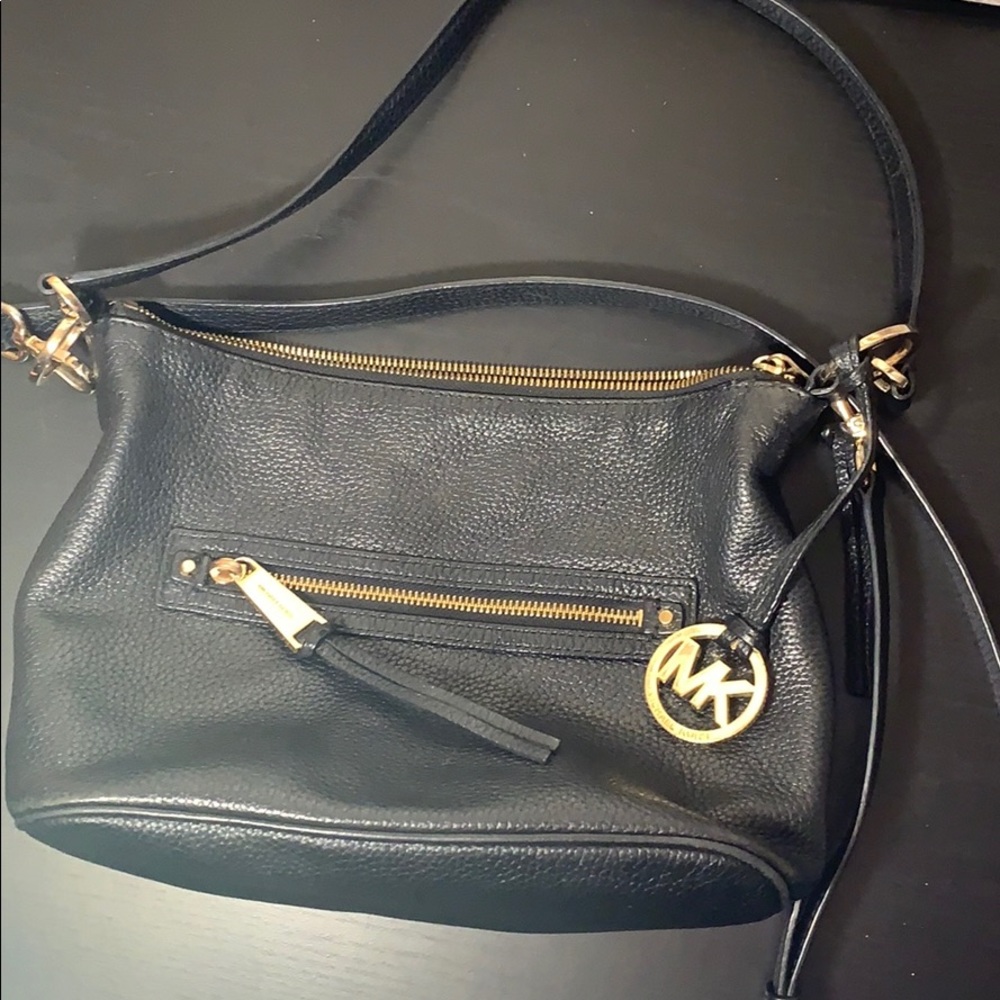 Michael Kors black pebble leather purse